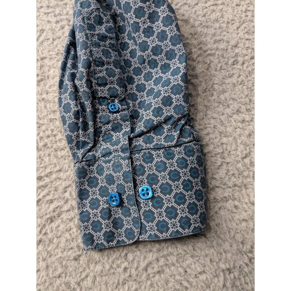 Ariat Long Sleeve Button Shirt Mens Large Horseshoes Geometric Pattern Print - Picture 13 of 16